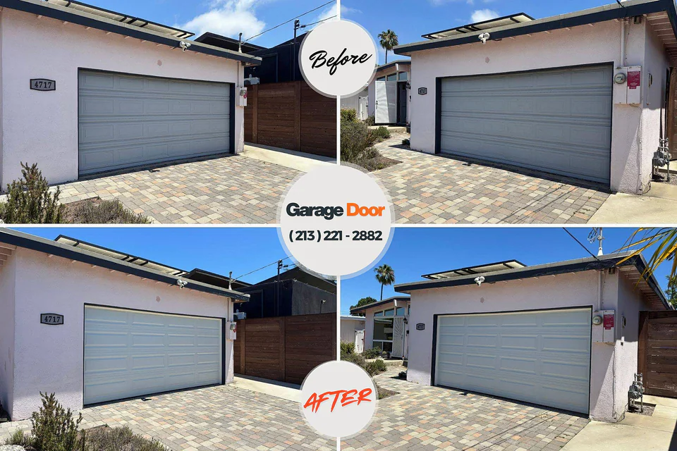 Before and after: garage door repair Lipscomb, AL